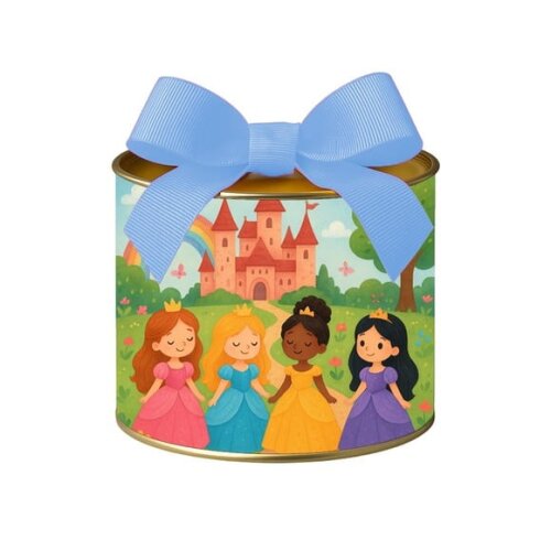 Tubo Lata Metalizada 7x10 Princesas Encantadas