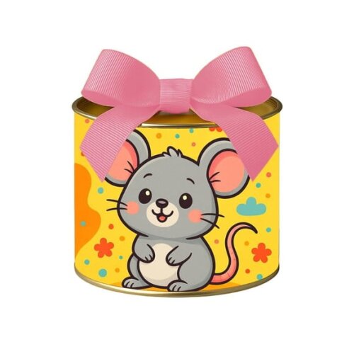 Tubo Lata Metalizada 7x10 Ratinho Fofo