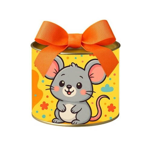 Tubo Lata Metalizada 7x10 Ratinho Fofo