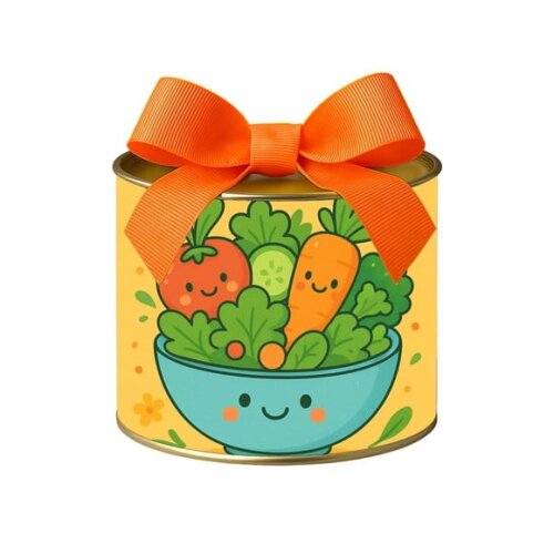 Tubo Lata Metalizada 7x10 Salada Divertida