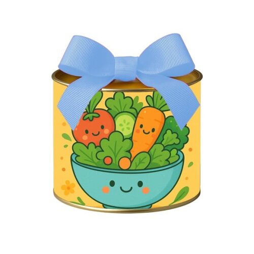 Tubo Lata Metalizada 7x10 Salada Divertida