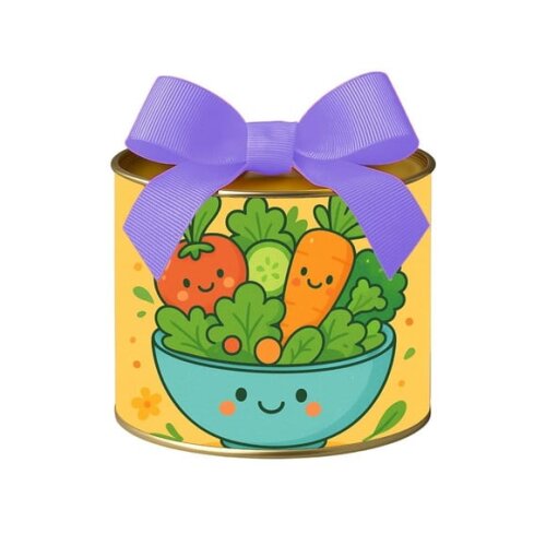 Tubo Lata Metalizada 7x10 Salada Divertida
