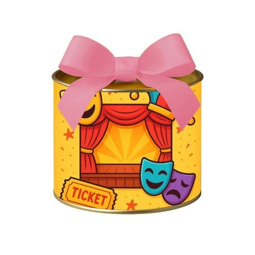Tubo Lata Metalizada 7x10 Teatro Infantil