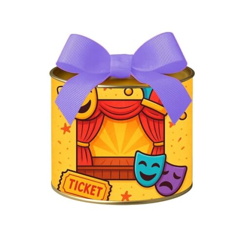 Tubo Lata Metalizada 7x10 Teatro Infantil