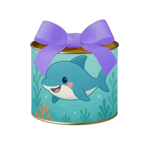 Tubo Lata Metalizada 7x10 Tubarãozinho Fofo