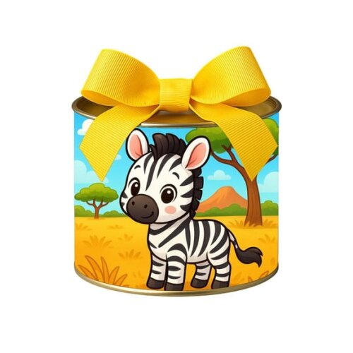 Tubo Lata Metalizada 7x10 Zebra Baby
