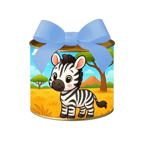 Tubo Lata Metalizada 7x10 Zebra Baby