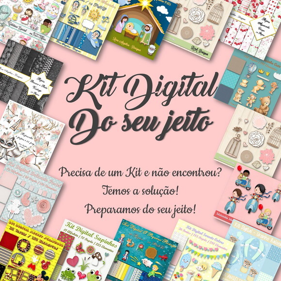 Aquarela Cute: Kit Digital Do Seu JeitoMega