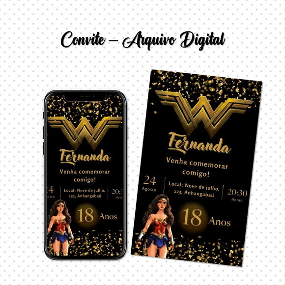 Convite Digita Mulher Maravilha 08