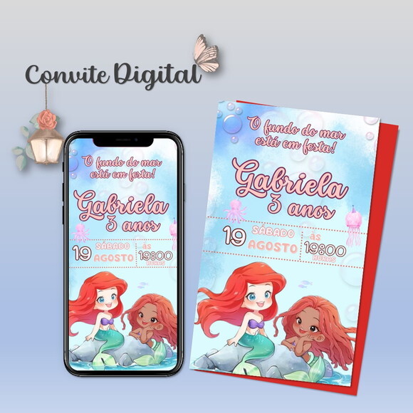 Convite Digital a Pequena Sereia 11