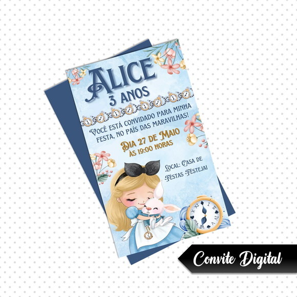 Convite Digital Alice no País das Maravilhas 03