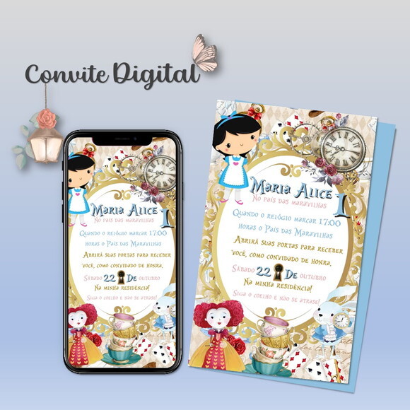 Convite Digital Alice no País das Maravilhas 07