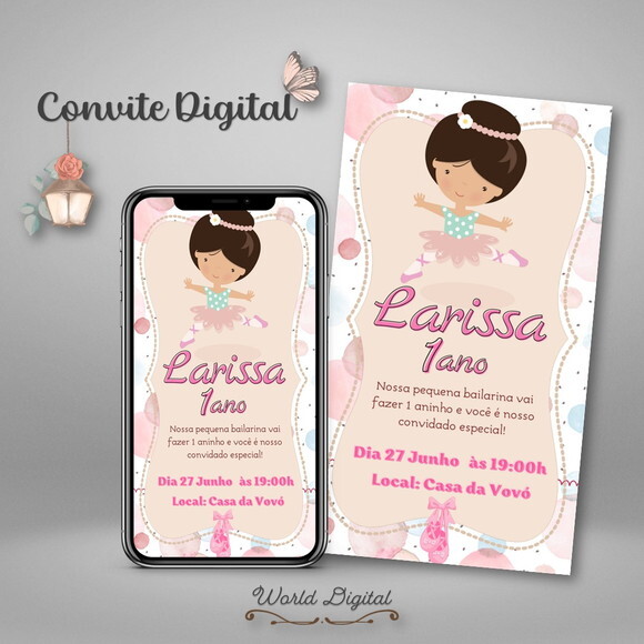 Convite Digital Bailarina