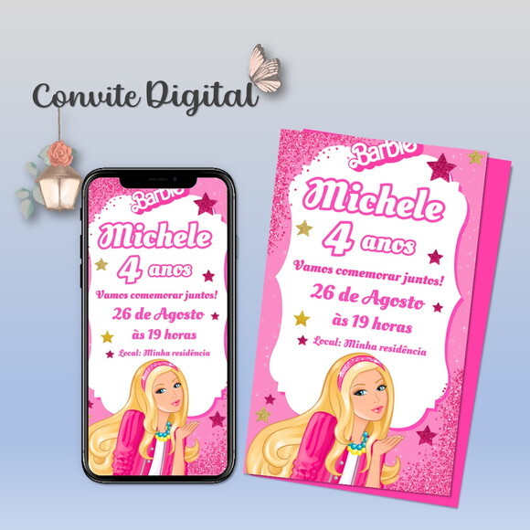 Convite Digital Barbie 07
