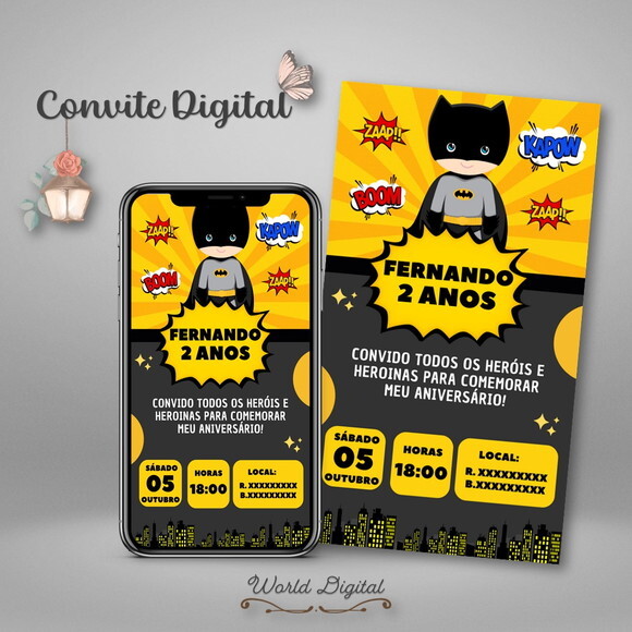 Convite Digital Batman