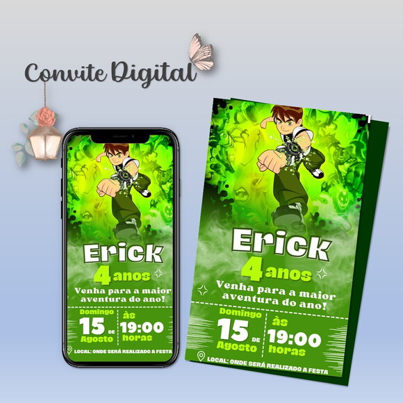 Convite Digital Ben 10 01