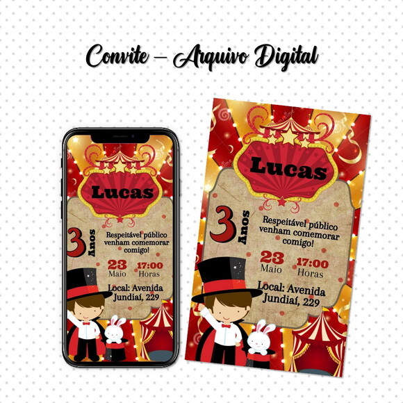Convite Digital Circo