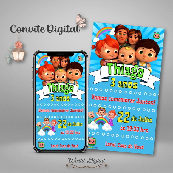 Convite Digital Cocomelon 02