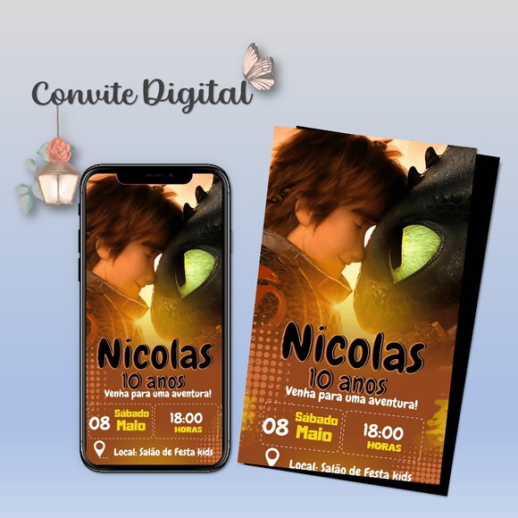 Convite Digital Como Treinar o Seu Dragão 03