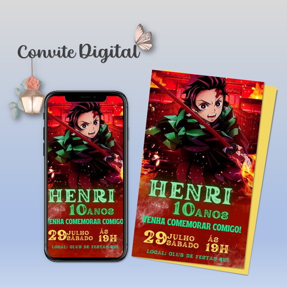 Convite Digital Demon Slayer 03