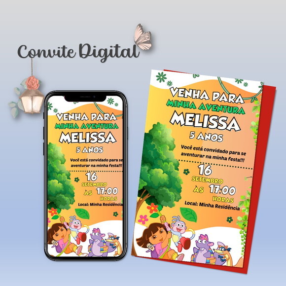 Convite Digital Dora Aventureira 01