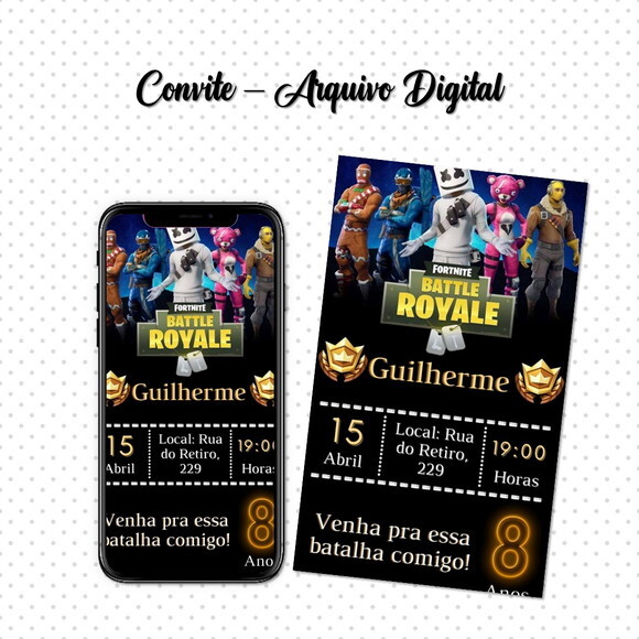 Convite Digital Fortinite
