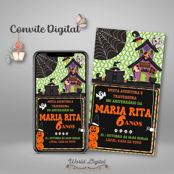 Convite Digital Halloween