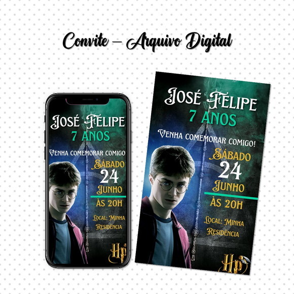 Convite Digital Harry Potter