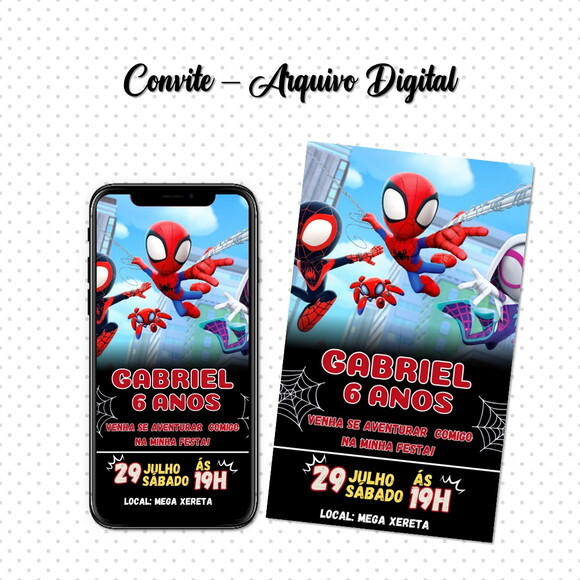 Convite Digital Homem Aranha 07