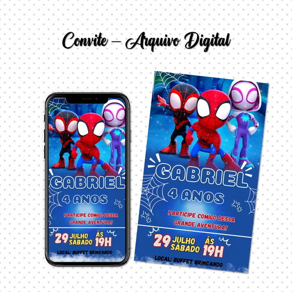 Convite Digital Homem Aranha 05