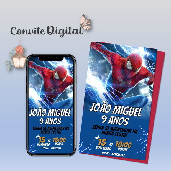 Convite Digital Homem Aranha 09