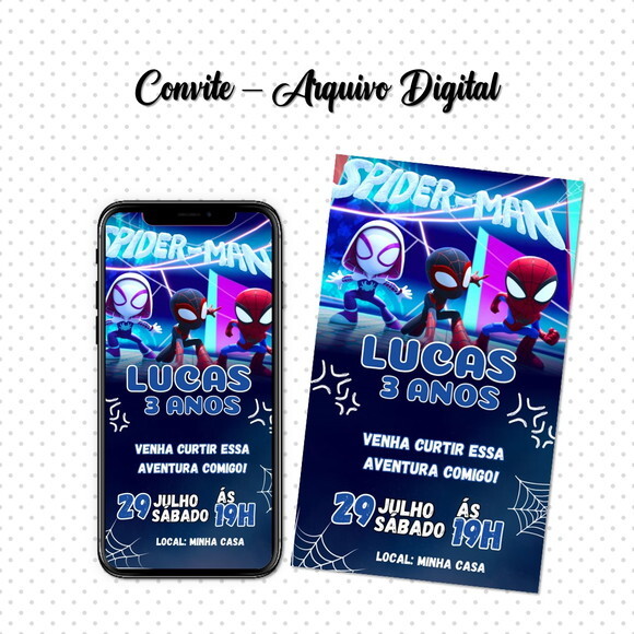 Convite Digital Homem Aranha 08