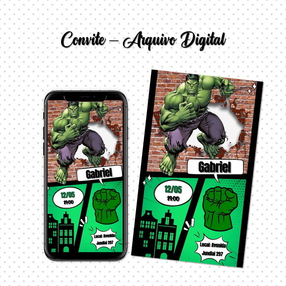 Convite Digital Hulk
