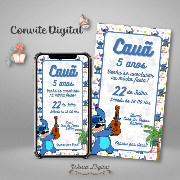 Convite Digital Lilo & Stich 02