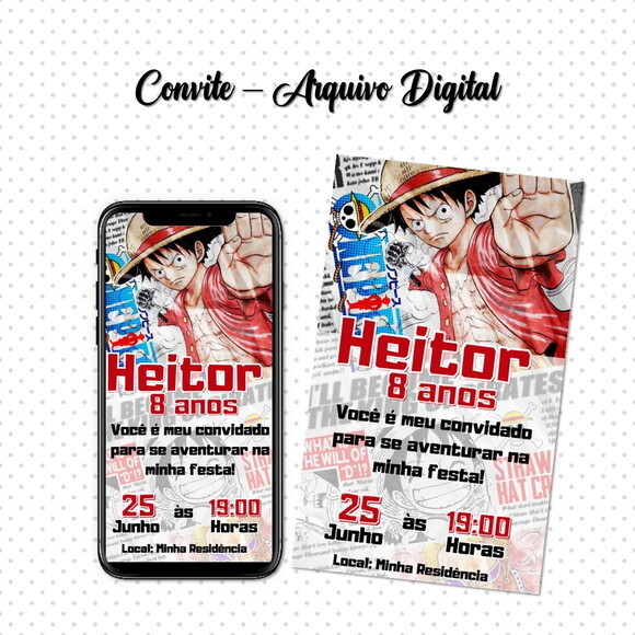 Convite Digital One Piece 02