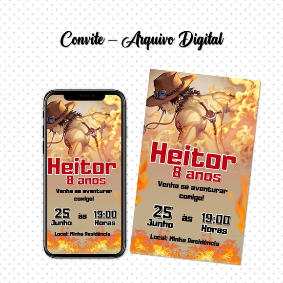 Convite Digital One Piece 01