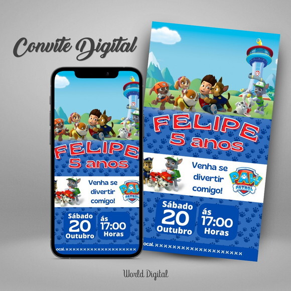 Convite Digital Patrulha Canina 01