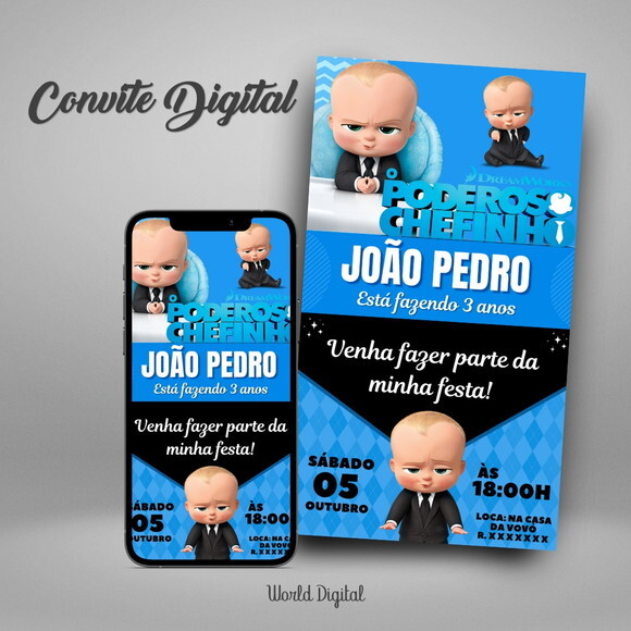 Convite Digital Poderoso Chefinho