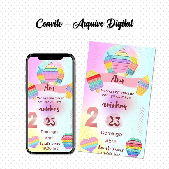 Convite Digital Pop It 03