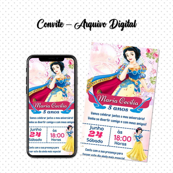 Convite Digital Princesa Branca de Neve 03