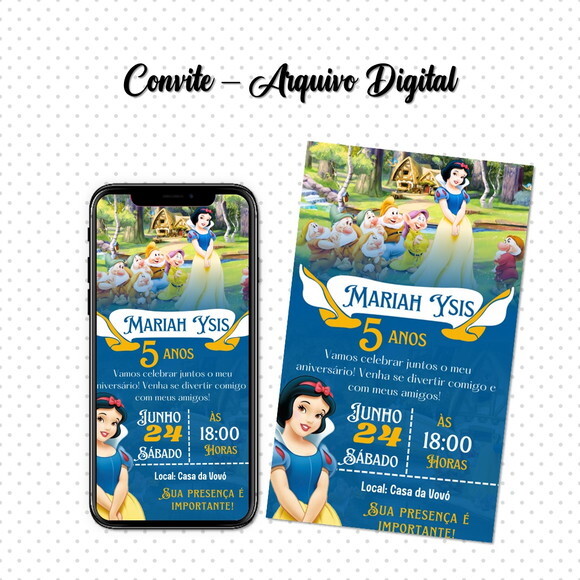 Convite Digital Princesa Branca de Neve 02