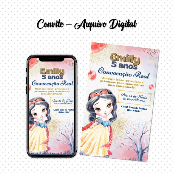 Convite Digital Princesa Branca de Neve 06