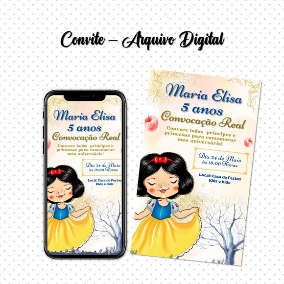 Convite Digital Princesa Branca de Neve 05