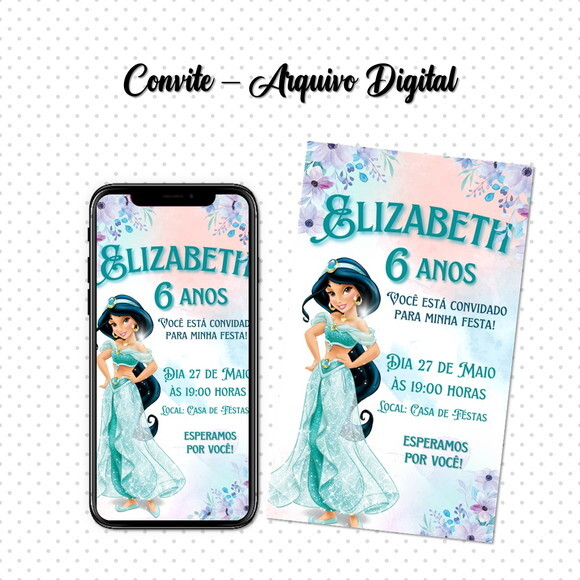 Convite Digital Princesa Jasmine 03