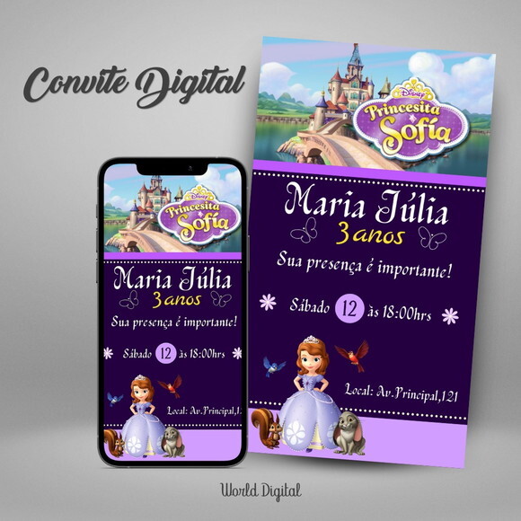 Convite Digital Princesa Sofia 03