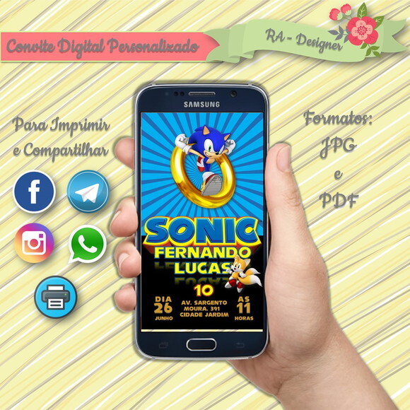 Convite Digital Sonic 02
