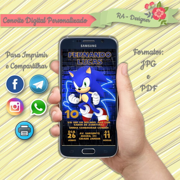 Convite Digital Sonic