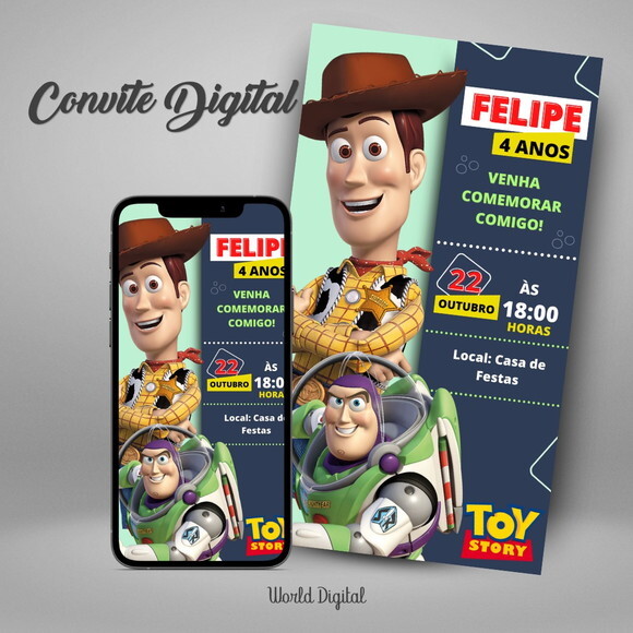 Convite Digital Toy Story Disney 03