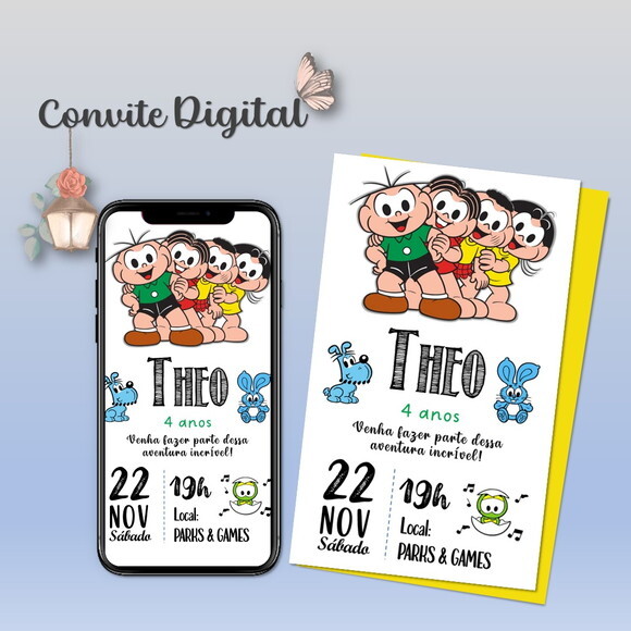 Convite Digital Turma da Mônica 12