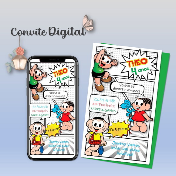 Convite Digital Turma da Mônica 21
